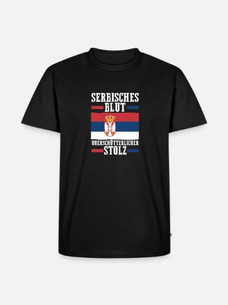 Serbe Serbe Serbie - T-shirt Premium bio Homme - noir