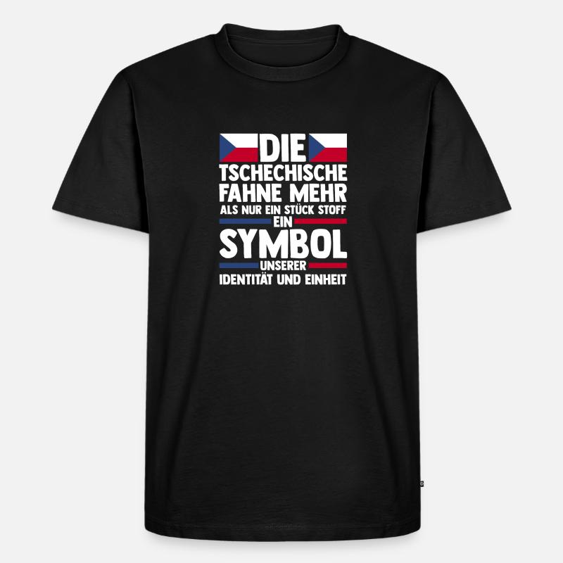 Tschechen Tschechisch Tschechien - Männer Premium Bio T-Shirt - Schwarz