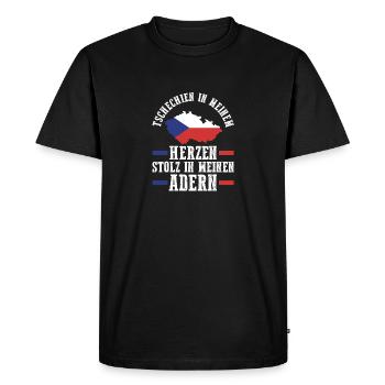 Czechs Czech Czech Republic - Men's Premium Organic T-Shirt - black - Front - Nico (187cm)