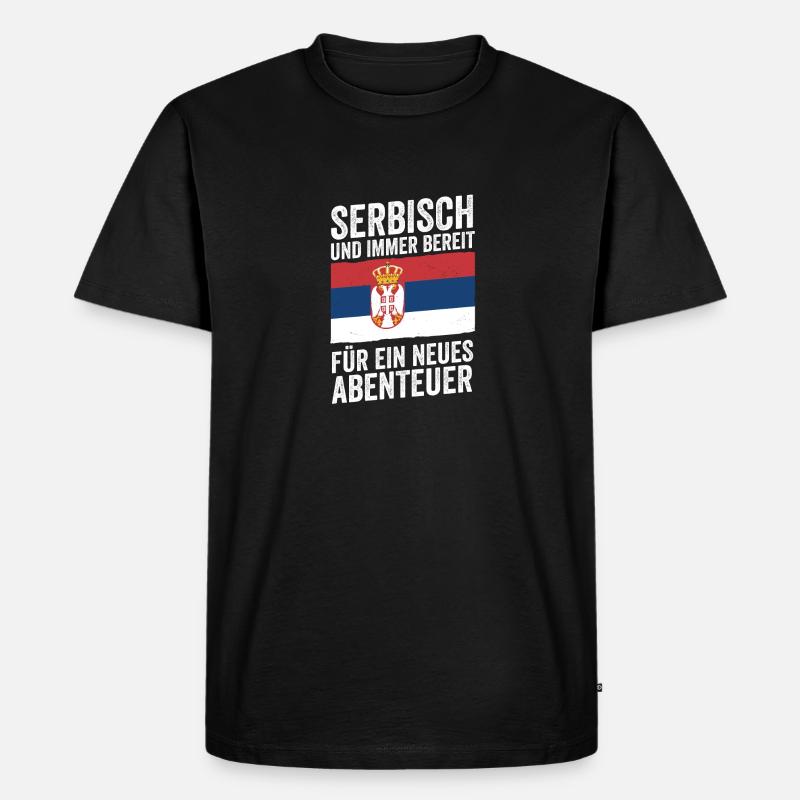 Serbe Serbe Serbie - T-shirt Premium bio Homme - noir