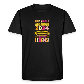 1 Grade School Child Back to School Kindergarten Kita E - Men's Premium Organic T-Shirt - black - Front - Nico (187cm)