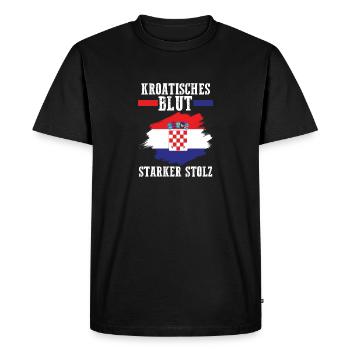 Croate Croate Croatie - T-shirt Premium bio Homme - noir - Devant - Nico (187cm)