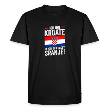 Croate Croate Croatie - T-shirt Premium bio Homme - noir - Devant - Nico (187cm)