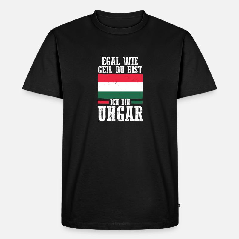Ungar Ungarisch Ungarn - Männer Premium Bio T-Shirt - Schwarz