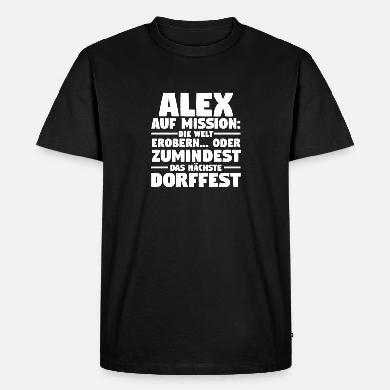Alexander Alexandra Alexa Alex - Männer Premium Bio T-Shirt - Schwarz