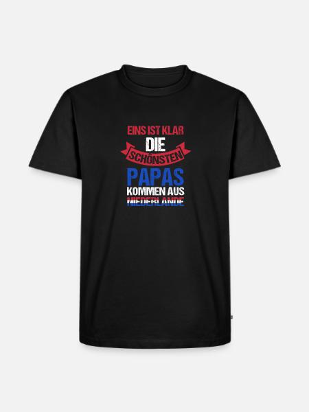 Holland Far Far Fars dag Hollandsk Hollandsk - Herre Premium økologisk T-shirt - sort