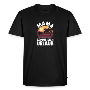 Vacancier Mère Maman - T-shirt Premium bio Homme - noir - Devant - Nico (187cm)