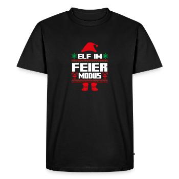 Christmas Elf Christmas Santa Claus Celebration Elf - Men's Premium Organic T-Shirt - black - Front - Nico (187cm)