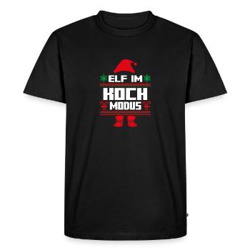 Elfe de Noël Père Noël Cook Elf - T-shirt Premium bio Homme - noir - Devant - Nico (187cm)