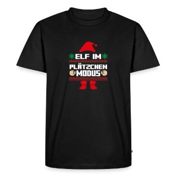 Christmas Elf Christmas Cookie Elf - Men's Premium Organic T-Shirt - black - Front - Nico (187cm)