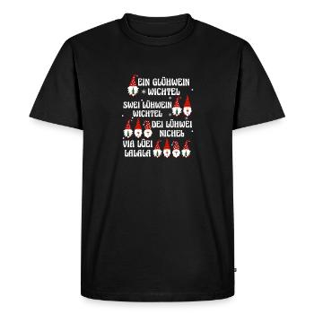 Vin chaud Père Noël Gnome Noël - T-shirt Premium bio Homme - noir - Devant - Nico (187cm)