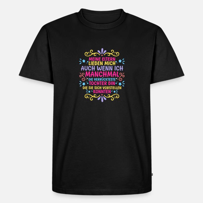 Töchter Tochter - Männer Premium Bio T-Shirt - Schwarz