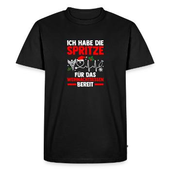 Santa Claus Christmas Nurse - Men's Premium Organic T-Shirt - black - Front - Nico (187cm)