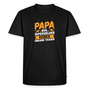 Father Dad - Men's Premium Organic T-Shirt - black - Front - Nico (187cm)