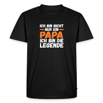 Father Dad - Men's Premium Organic T-Shirt - black - Front - Nico (187cm)