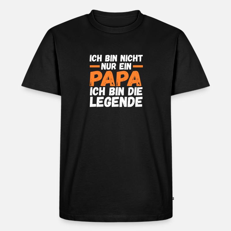 Vater Papa - Männer Premium Bio T-Shirt - Schwarz