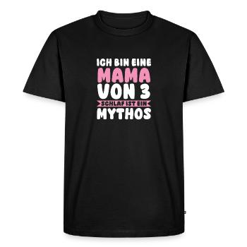Maman de 3 enfants - T-shirt Premium bio Homme - noir - Devant - Nico (187cm)