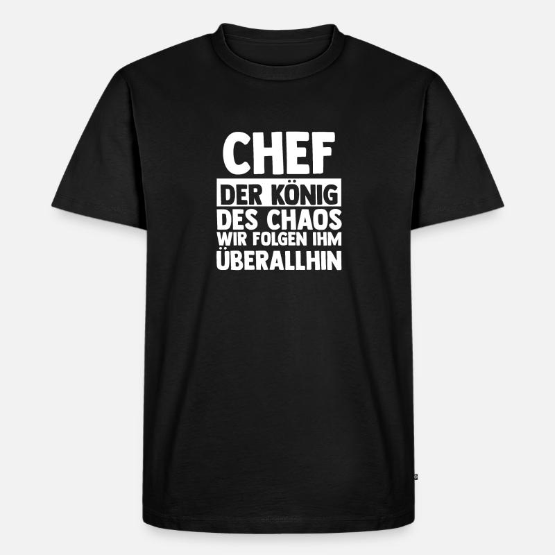 Teamleiter Chef Abschied - Männer Premium Bio T-Shirt - Schwarz