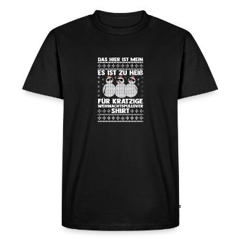 Père Noël Noël laid Noël - T-shirt Premium bio Homme - noir - Devant - Nico (187cm)