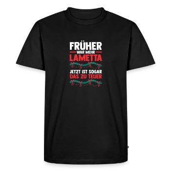 Père Noël Inflation Noël - T-shirt Premium bio Homme - noir - Devant - Nico (187cm)