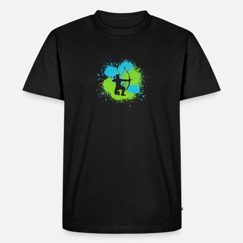 Bogenschütze Bogenschießen - Männer Premium Bio T-Shirt - Schwarz