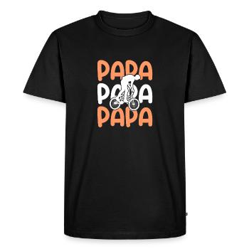 Bicycle Dad Father Mountain Bike - Men's Premium Organic T-Shirt - black - Front - Nico (187cm)