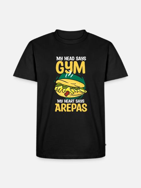 Arepas Venezuelan Kitchen Design - Men's Premium Organic T-Shirt - black