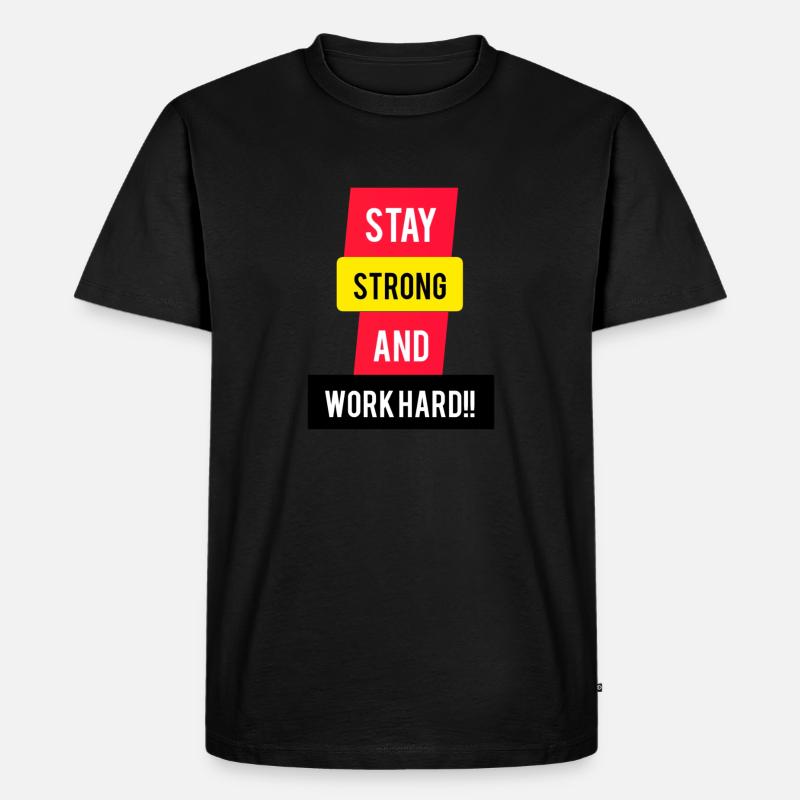 Motivation - Männer Premium Bio T-Shirt - Schwarz