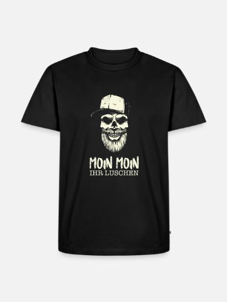 Moin Moin ihr Luschen - Männer Premium Bio T-Shirt - Schwarz