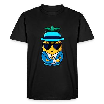 Pineapple Gangster Mafia Kawaii Design - T-shirt Premium bio Homme - noir - Devant - Nico (187cm)