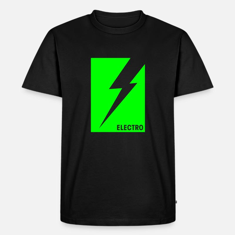 electro - Männer Premium Bio T-Shirt - Schwarz