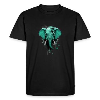Elephant - Men's Premium Organic T-Shirt - black - Front - Nico (187cm)