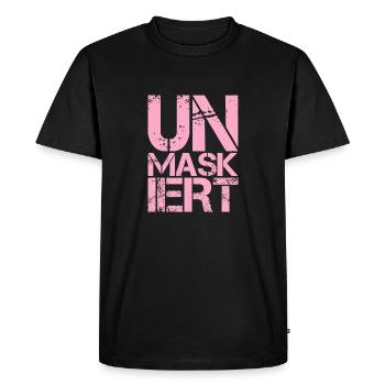 UN MASKED - Démasqué - Démasqué. NOUVEAU HIT! - T-shirt Premium bio Homme - noir - Devant - Nico (187cm)