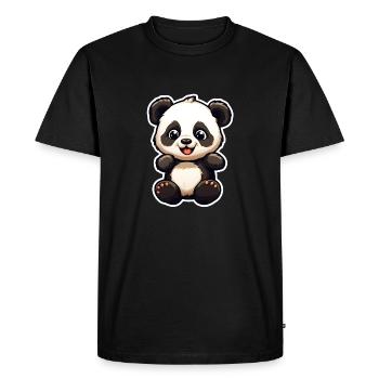 être un panda - T-shirt Premium bio Homme - noir - Devant - Nico (187cm)