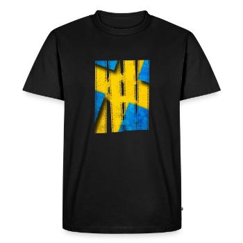 Sweden Sweden flag national norden skandinavia - Men's Premium Organic T-Shirt - black - Front - Nico (187cm)