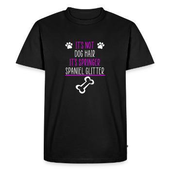 Citation de chien épagneul Springer - T-shirt Premium bio Homme - noir - Devant - Nico (187cm)