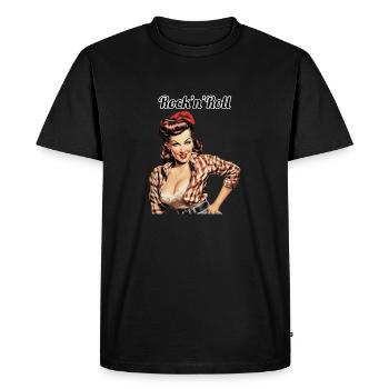 Pinup - Men's Premium Organic T-Shirt - black - Front - Nico (187cm)