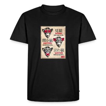 23F 0191 bk - T-shirt Premium bio Homme - noir - Devant - Nico (187cm)