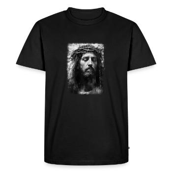 Jésus Bible Religion Chrétienne Croix Chrétienne Chrétienne - T-shirt Premium bio Homme - noir - Devant - Nico (187cm)