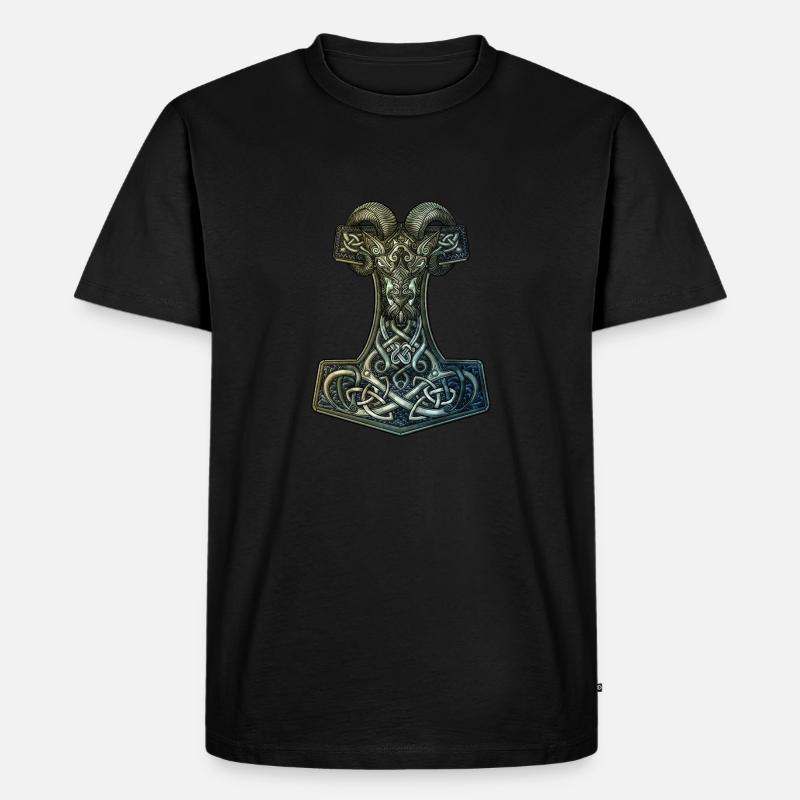 Mjölnir - Männer Premium Bio T-Shirt - Schwarz