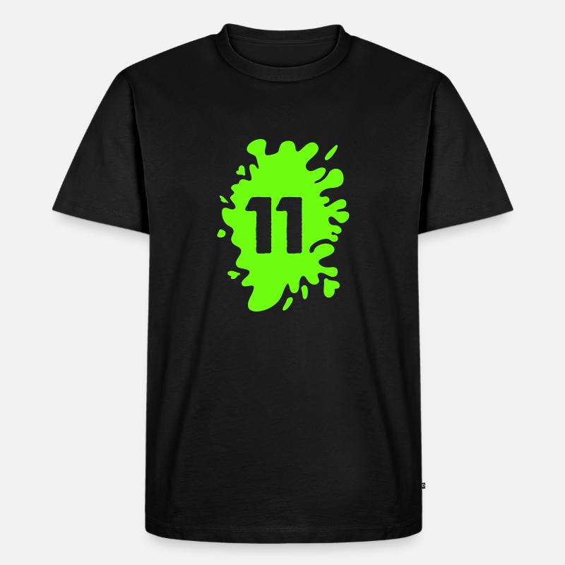 klecks 11 - Männer Premium Bio T-Shirt - Schwarz