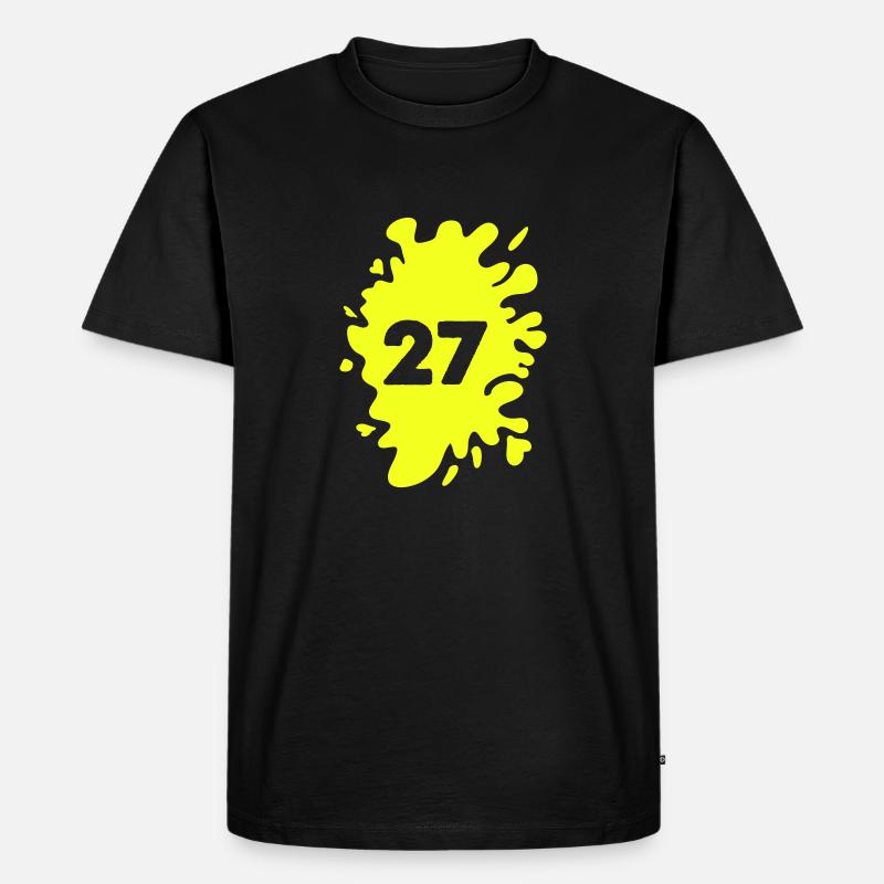 klecks 27 - Männer Premium Bio T-Shirt - Schwarz
