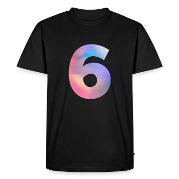 Numéro 7 coloré - T-shirt Premium bio Homme - noir - Devant - Nico (187cm)