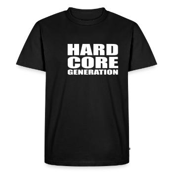 Hardcore Generation EN - Men's Premium Organic T-Shirt - black - Front - Nico (187cm)