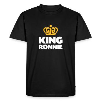 King ronnie name thing crown - Men's Premium Organic T-Shirt - black - Front - Nico (187cm)