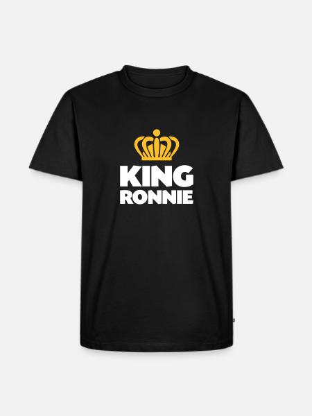 King ronnie name thing crown - Men's Premium Organic T-Shirt - black