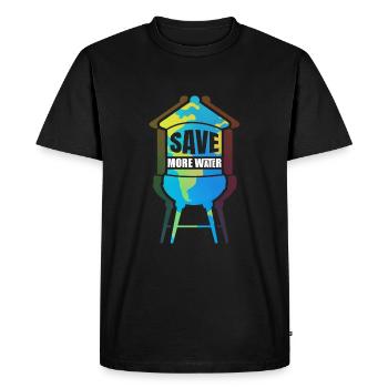 Routines de soutien de la plantation disent - T-shirt Premium bio Homme - noir - Devant - Nico (187cm)