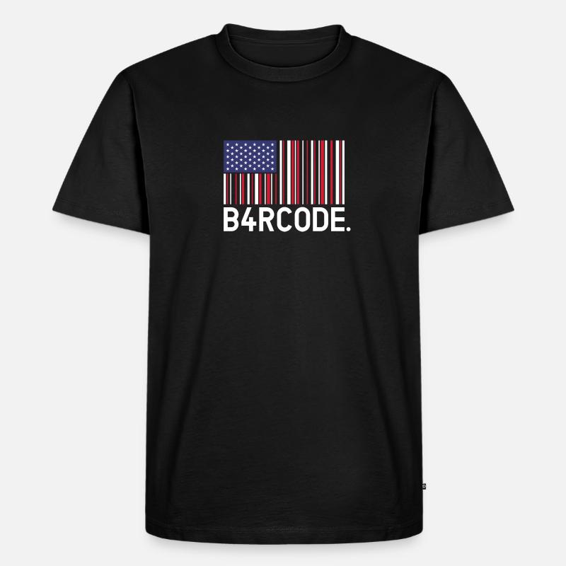 B4RCODE. USA - Männer Premium Bio T-Shirt - Schwarz