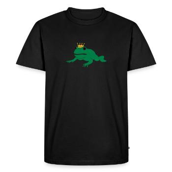 grumpy frog prince - T-shirt Premium bio Homme - noir - Devant - Nico (187cm)