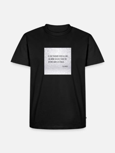 Zitat Traum - Männer Premium Bio T-Shirt - Schwarz